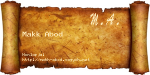 Makk Abod névjegykártya